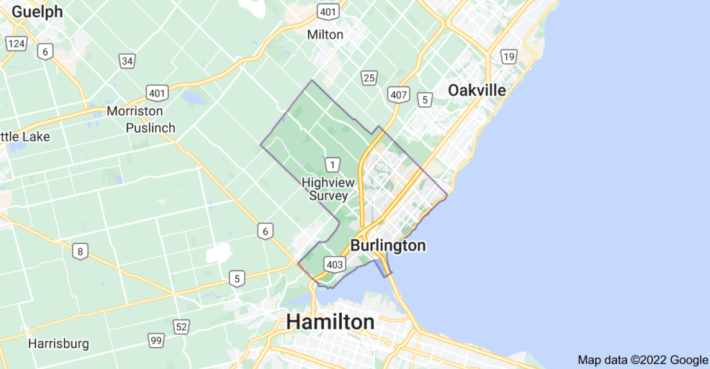 Burlington, Ontario map