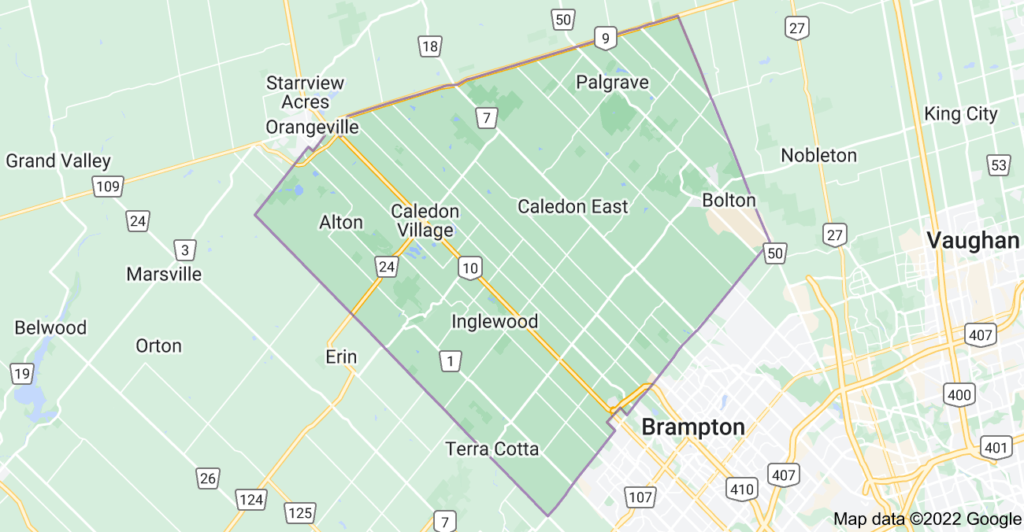 Caledon, Ontario map