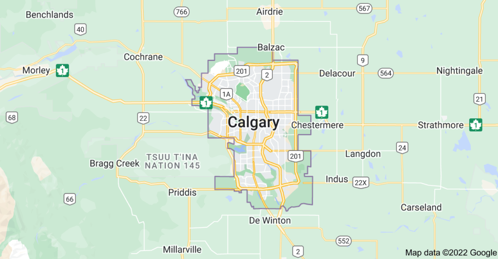 Calgary, Alberta map