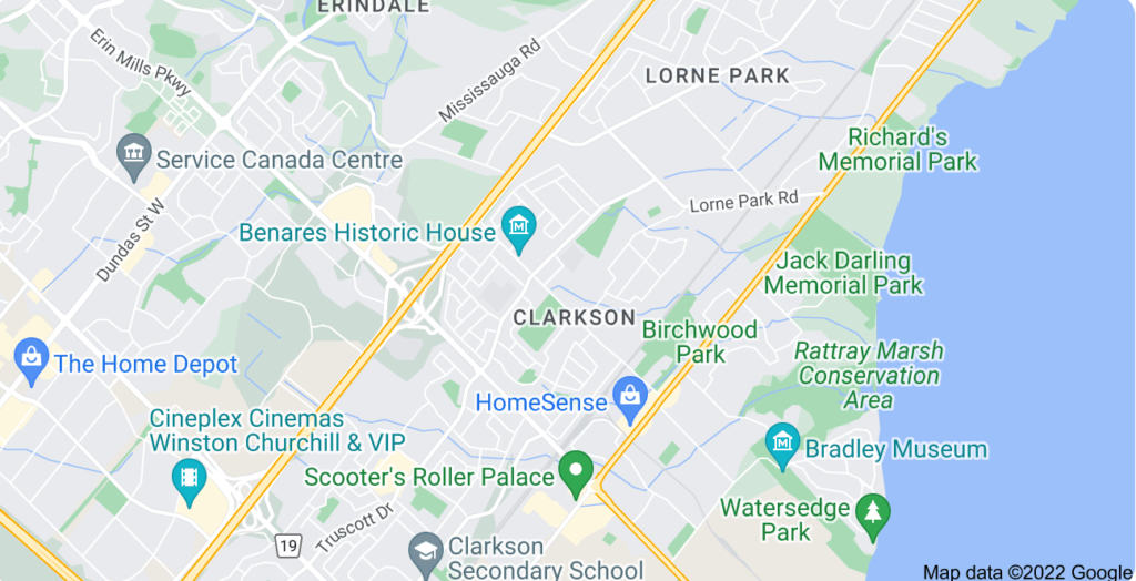 Clarkson, Ontario map