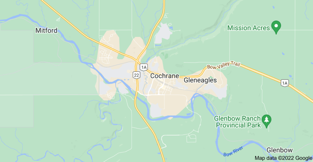 Cochrane, Alberta map