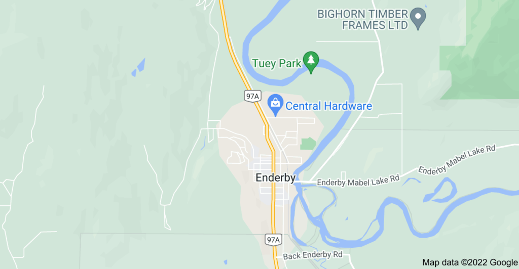 Enderby, British Columbia map