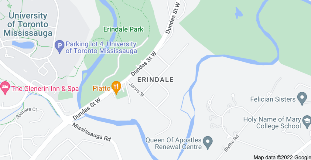 Erindale, Ontario map