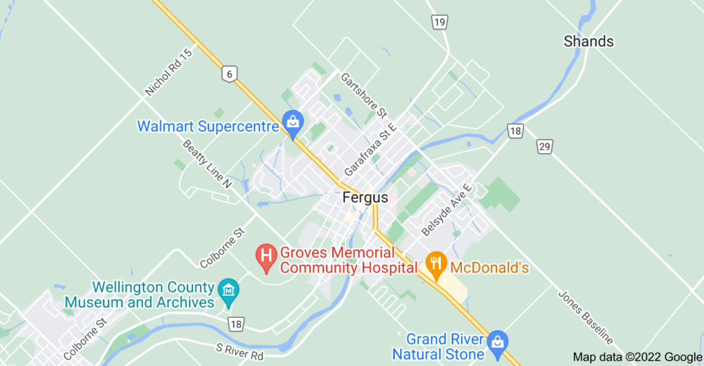 Fergus, Ontario map