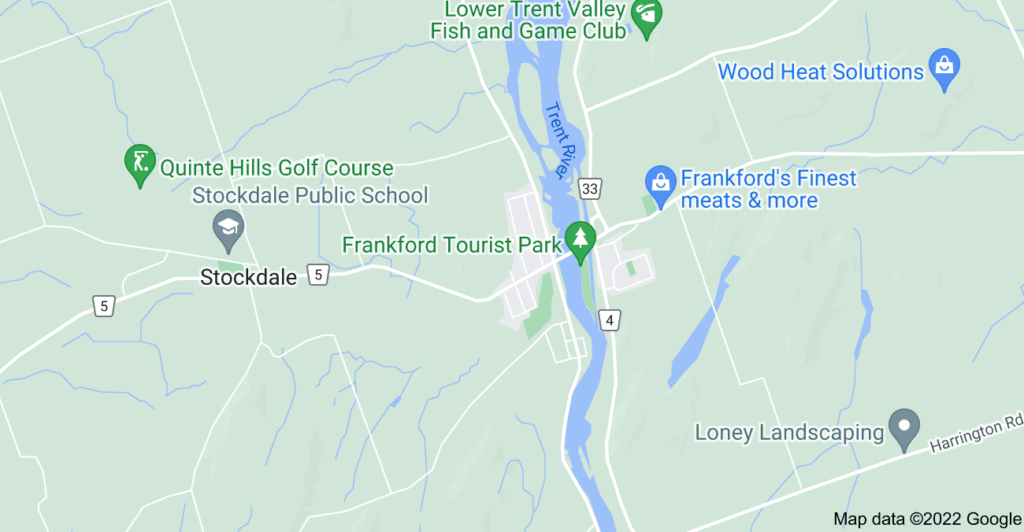 Frankford, Ontario map