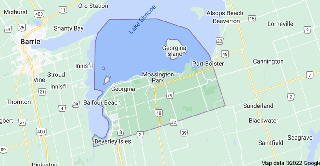 Georgina, Ontario map