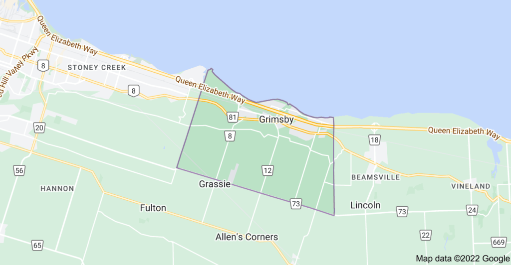 Grimsby, Ontario map