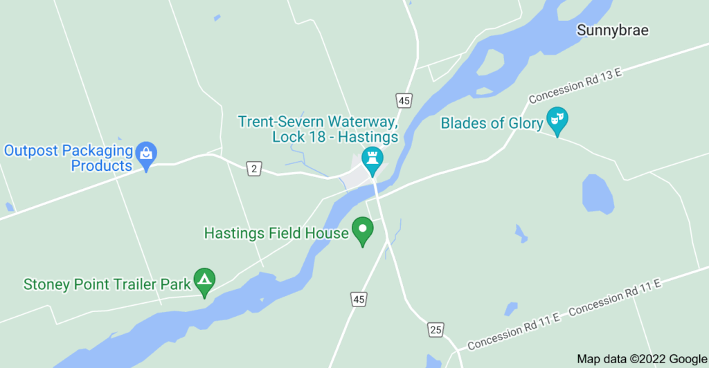 Hastings, Ontario map