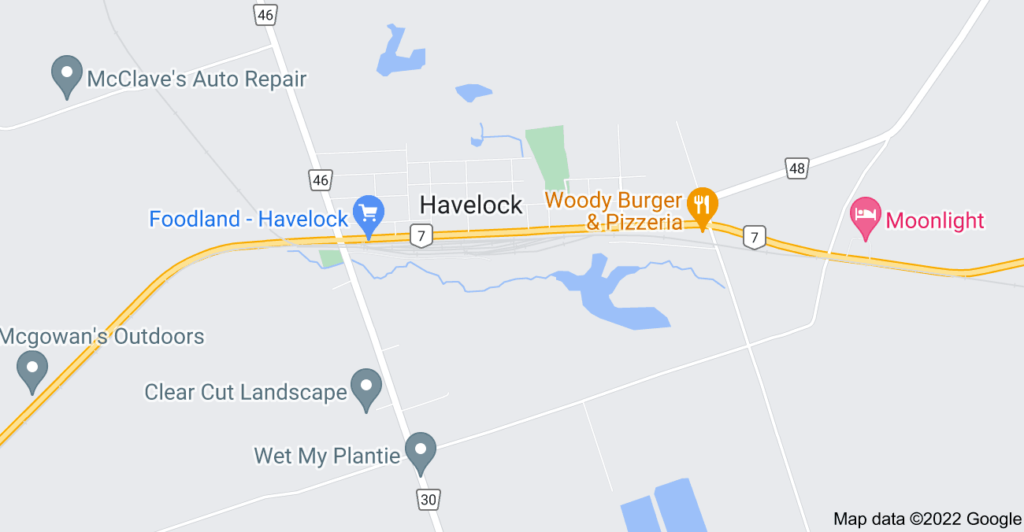 Havelock, Ontario map