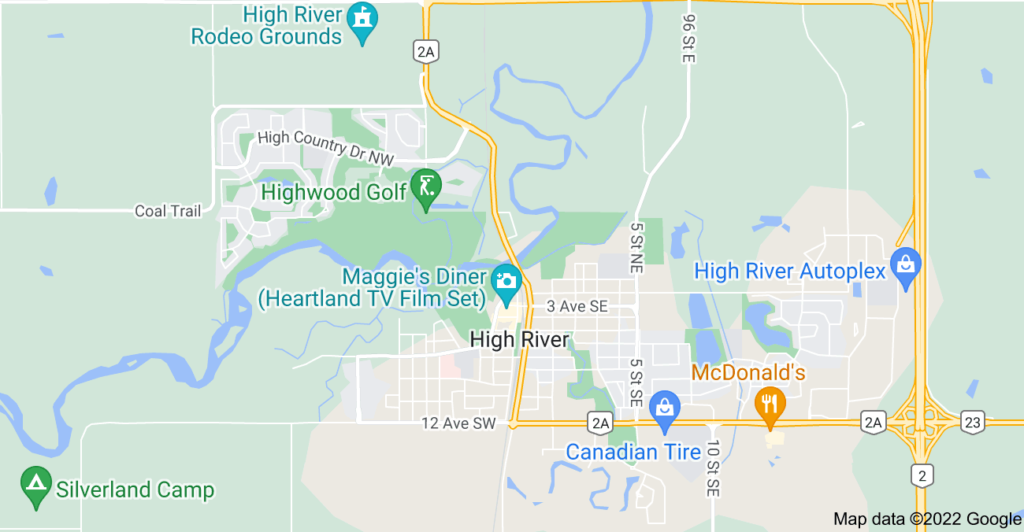 High River, Alberta map