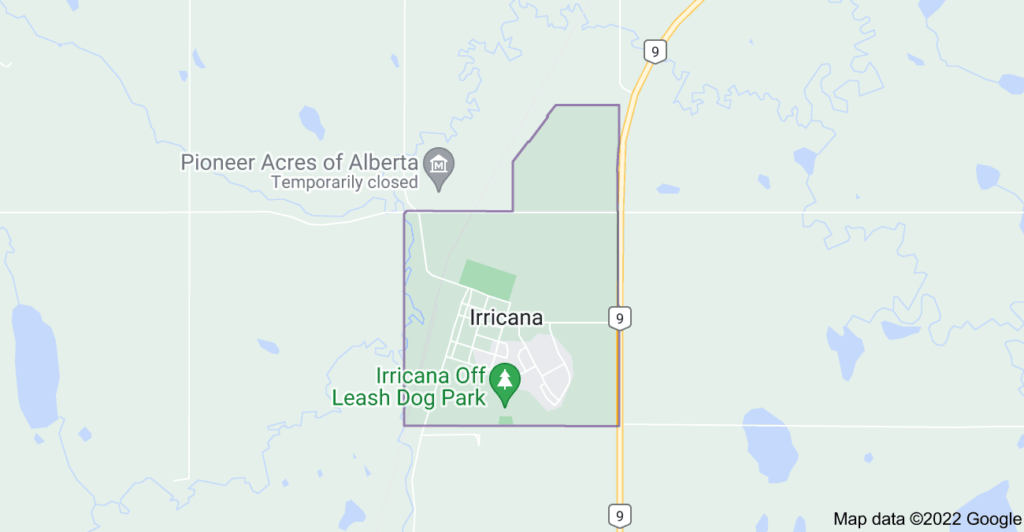 Irricana, Alberta map