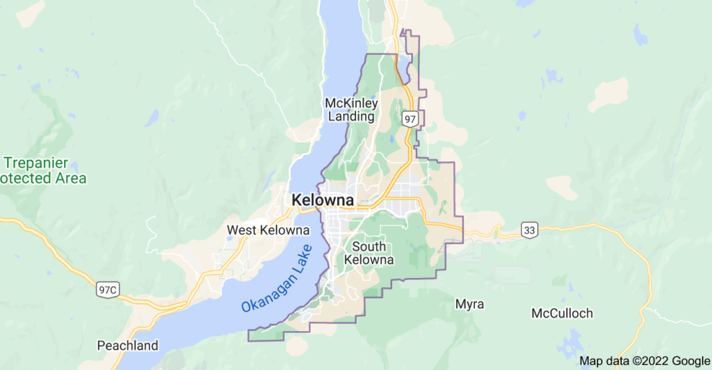 Kelowna, British Columbia map