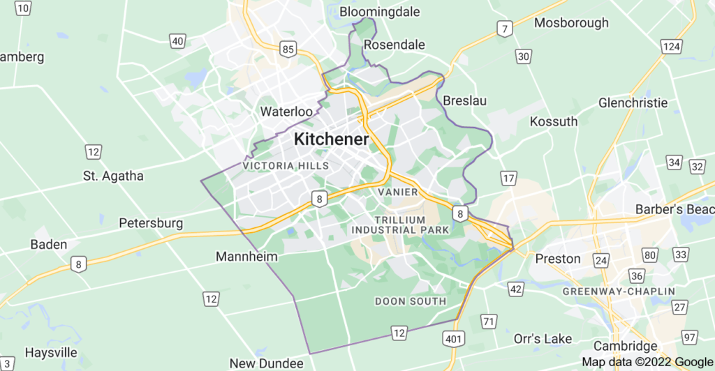 Kitchener, Ontario map