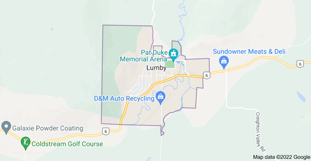 Lumby, British Columbia map
