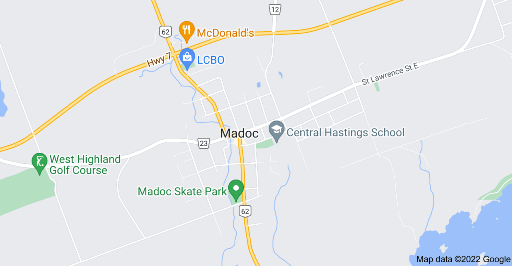 Madoc, Ontario map