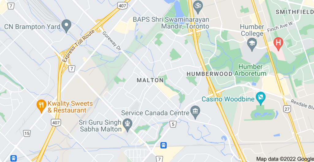 Malton, Ontario map