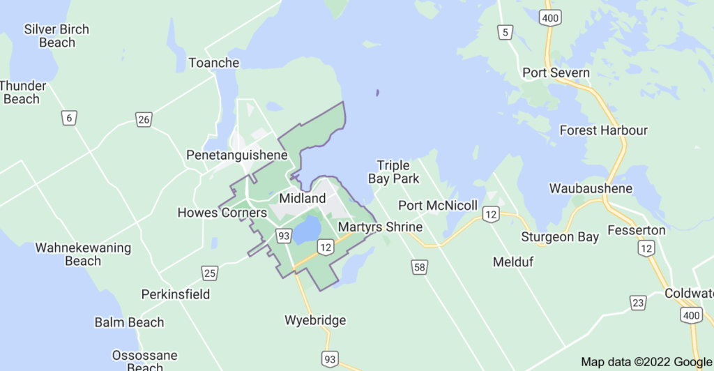 Midland, Ontario map