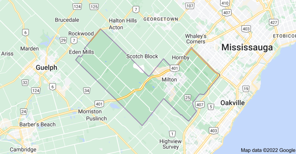 Milton, Ontario map