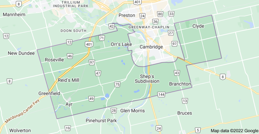 North Dumfries, Ontario map