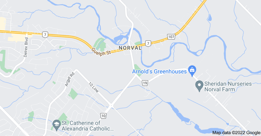 Norval, Ontario map