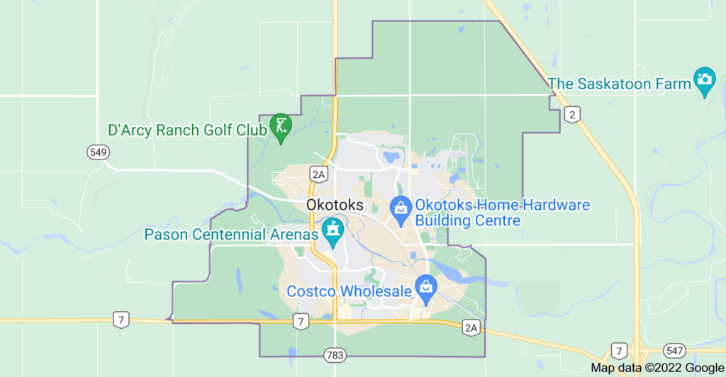 Okotoks, Alberta map