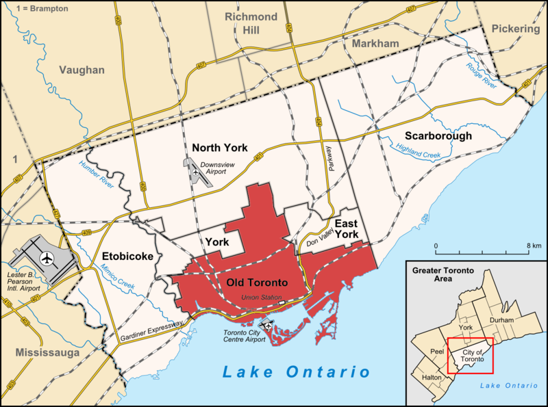 Old Toronto Ontario Map