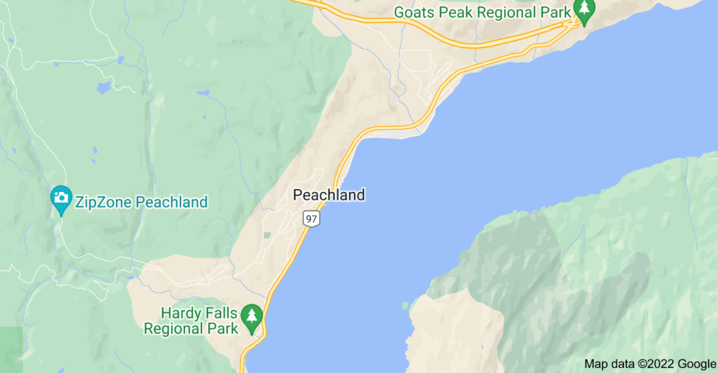 Peachland, British Columbia map