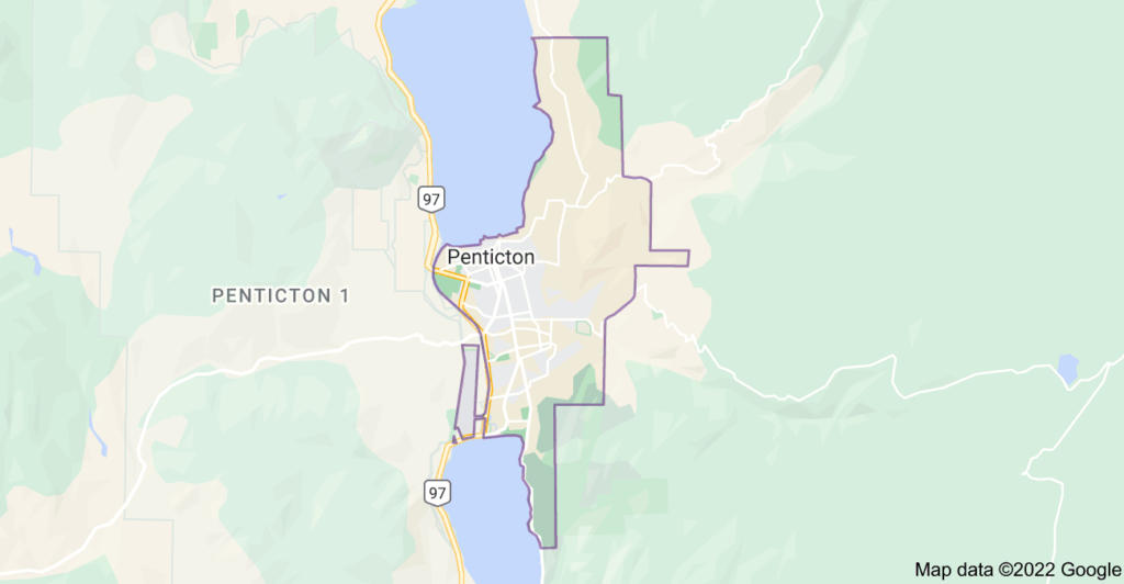 Penticton, British Columbia map