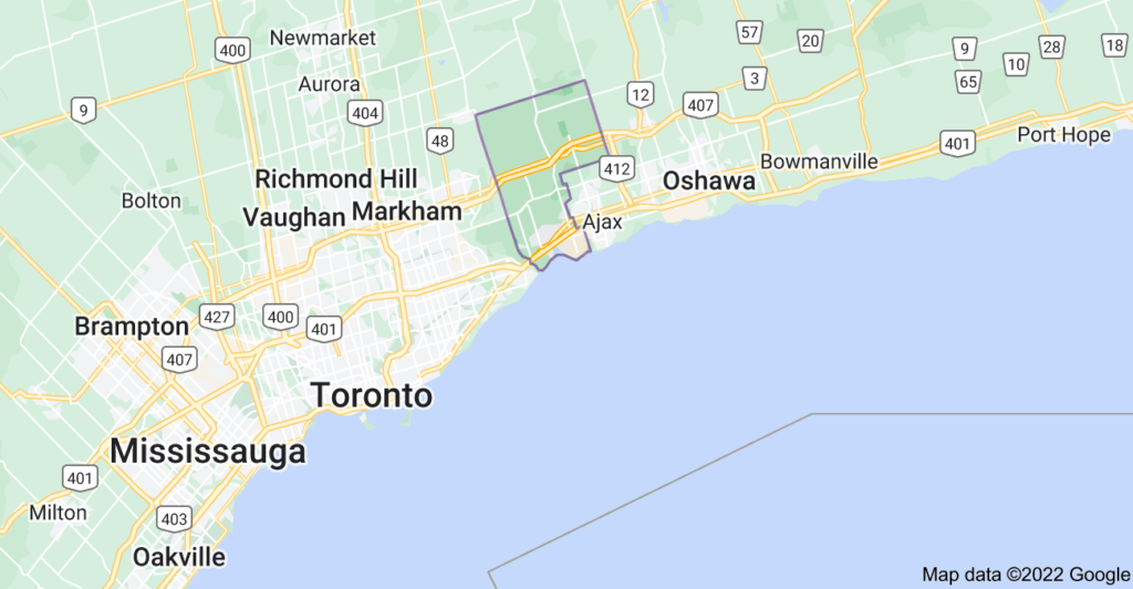 Pickering, Ontario map