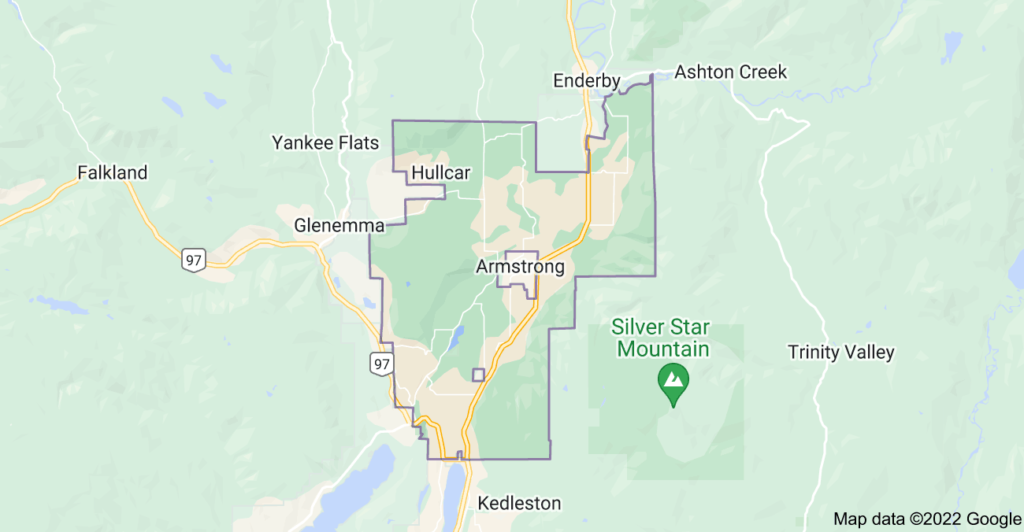Spallumcheen, British Columbia map