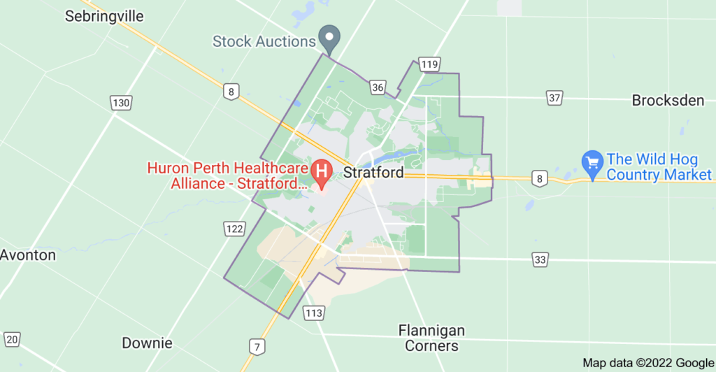 Stratford, Ontario map