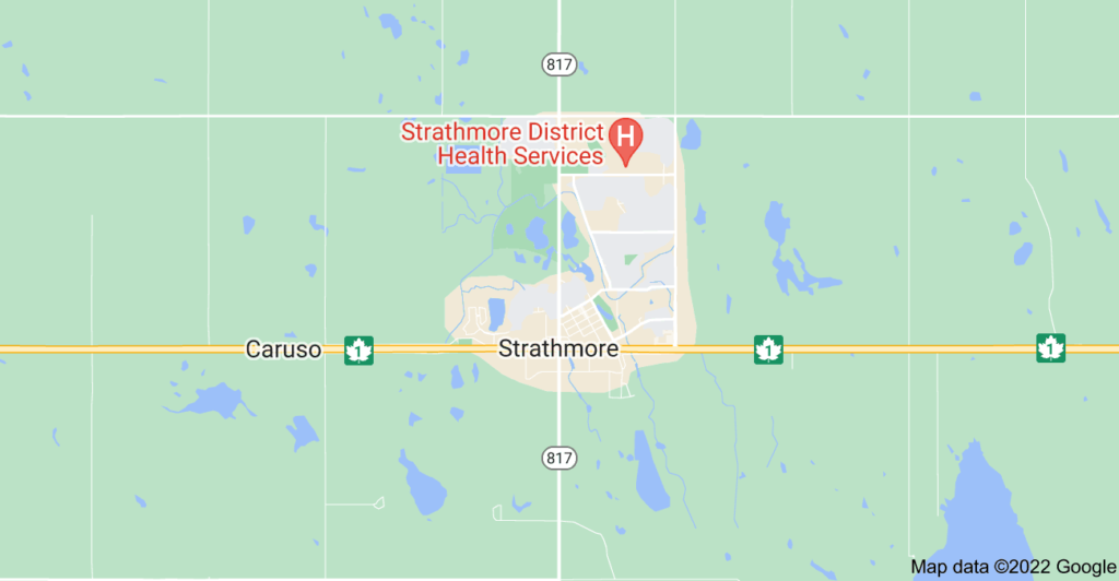 Strathmore, Alberta map