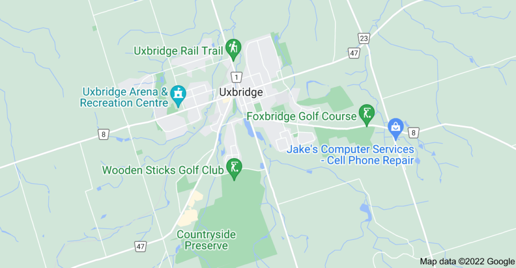 Uxbridge, Ontario map