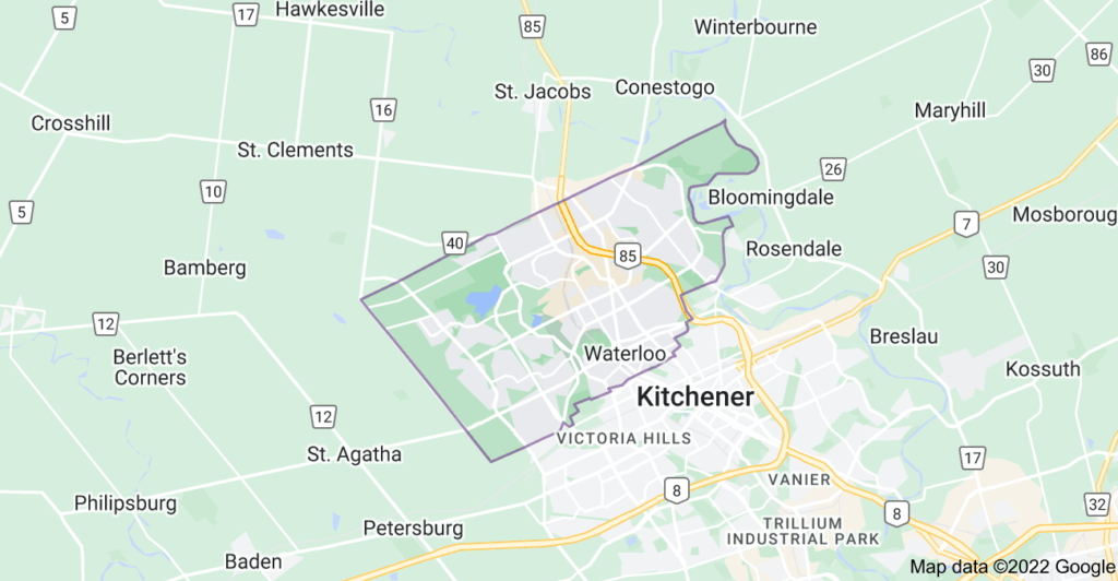 Waterloo, Ontario map