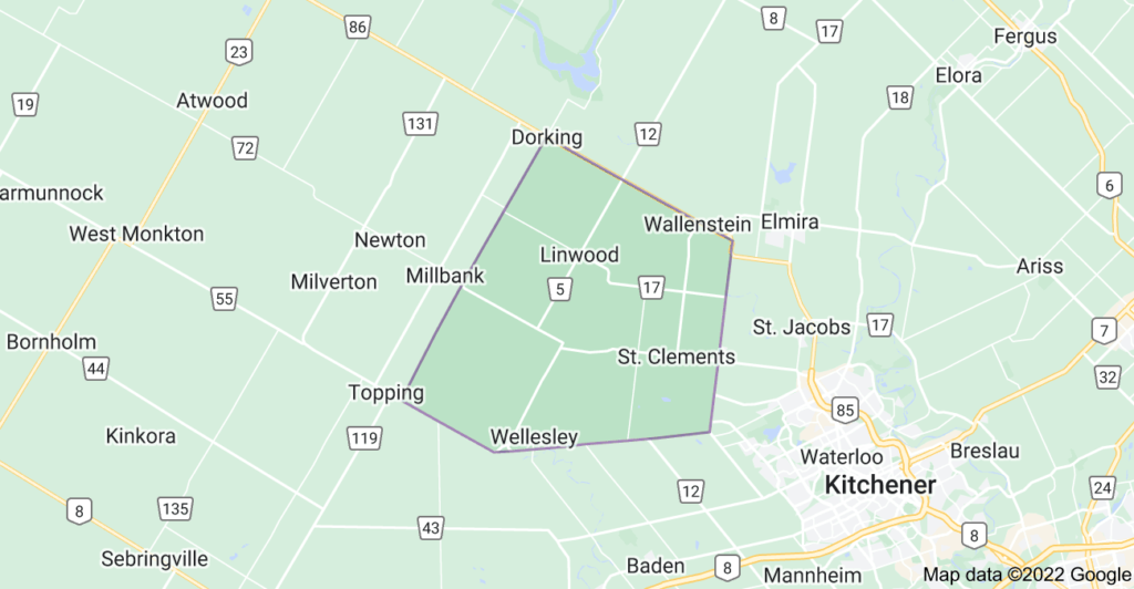 Wellesley, Ontario map