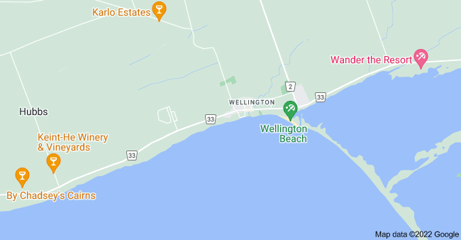 Wellington, Ontario map