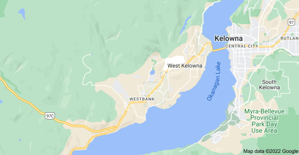 West Kelowna, British Columbia map