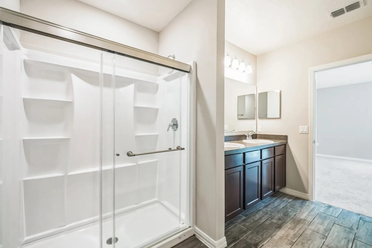 Bathroom at 286 E Fiesta Key Loop in DeLand, Florida, after renovation