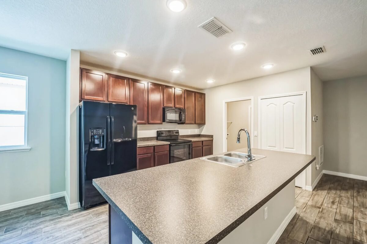 Kitchen at 286 E Fiesta Key Loop in DeLand, Florida, after renovation