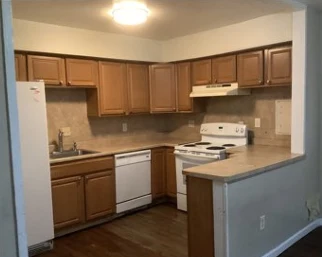 Kitchen with wood cabinets at 9764 Bragg Lane