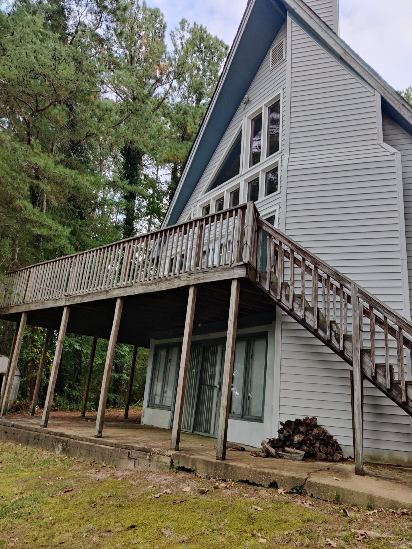 Rear deck and exterior stairs at 77 Linda Dr