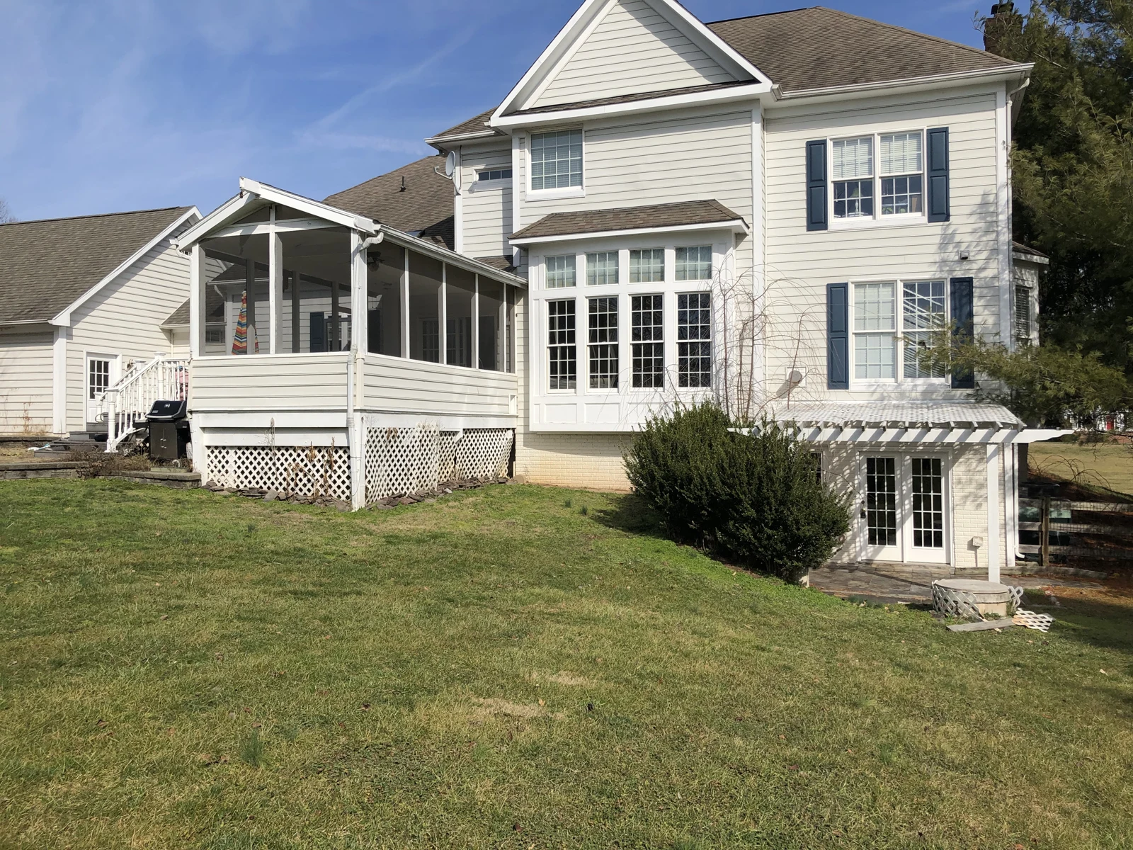 Rear exterior and yard at 42293 Young Lane
