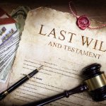 Last will and testament with a house and money