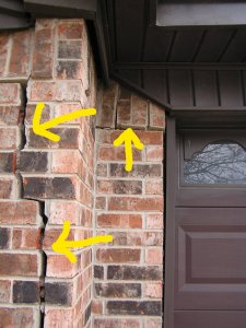 Bad cracks in brick