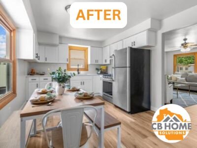 Renovated kitchen at 1100 Heritage Trl in Oshkosh after remodel by CB Home Solutions