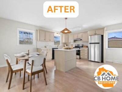 Renovated kitchen at 8530 W Holt Ave Milwaukee after remodel by CB Home Solutions