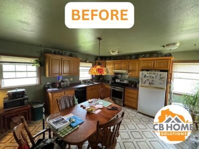 Interior kitchen of 8530 W Holt Ave Milwaukee before purchase by CB Home Solutions