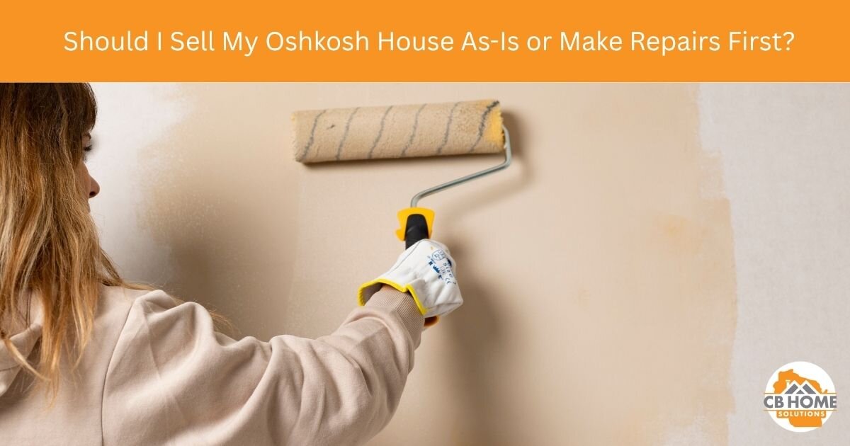 Oshkosh kitchen shown dated and renovated — deciding whether to repair before selling