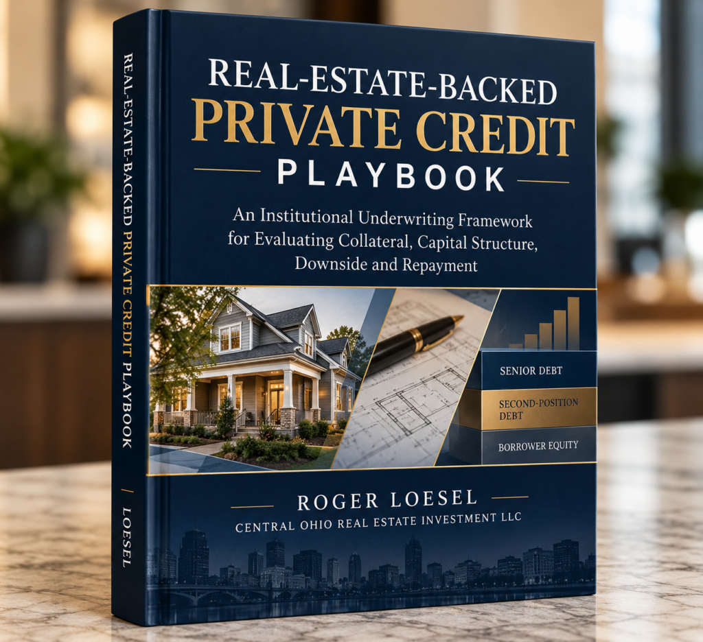 REAL-ESTATE-BACKED PRIVATE CREDIT PLAYBOOK by Roger Loesel and Central Ohio Real Estate Investment LLC