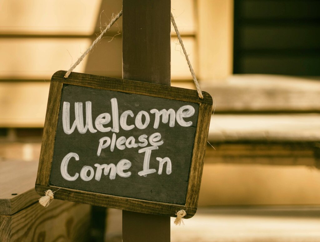 Creative Holiday Open House Ideas- Welcome note